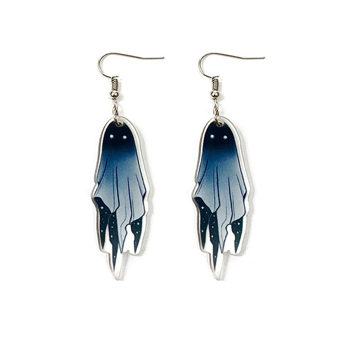 Wholesale   Earrings Ghost Cat Dark Style Acrylic Earrings Acrylic Printed