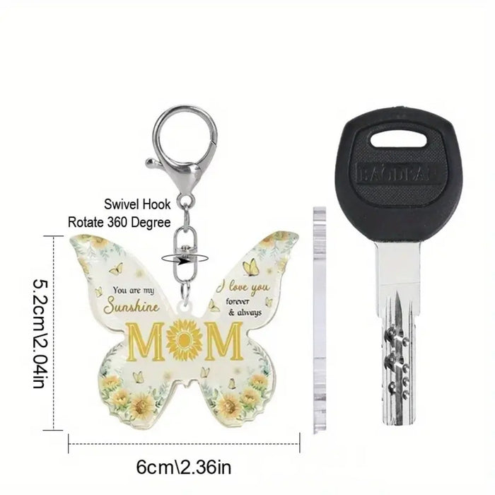 Wholesale Butterfly Acrylic Keychain Accessories Cute Bag Pendant
