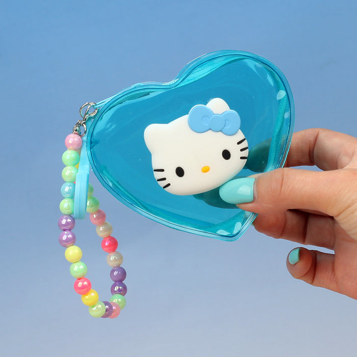 Wholesale Cute Cat Heart Shaped Transparent PVC Coin Purse Stylish Small Wallet