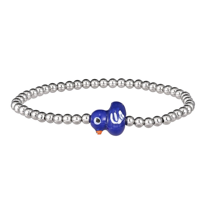 Wholesale Mini style fashion accessory animal ceramic stainless steel bracelet elastic bracelet