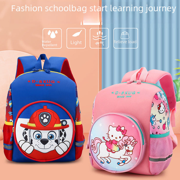 Wholesale Large Capacity 3-6 Years Old Children's Backpack Double Shoulder School Bag Lightweight Kids Bookbag Dog Team Student Bag