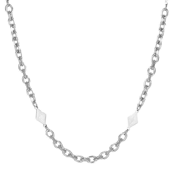 Wholesale Men's versatile necklace with high-end feel, star shaped diamond sweater chain