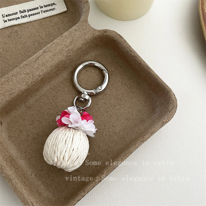 Wholesale Starfish Key Chain Bag Pendant Woven Flower Ball Decorative Accessories