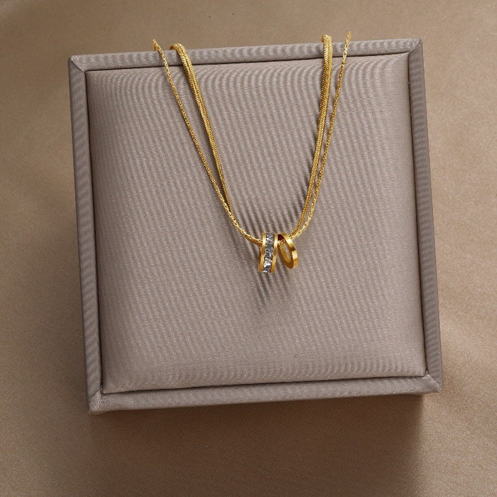 Wholesale Fade-Resistant Sweater Chain — Niche,  Light Luxury  and Sophisticated Titanium Steel Necklace