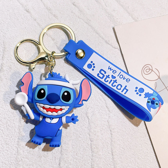 Wholesale cute doll  soft rubber pvc car key chain