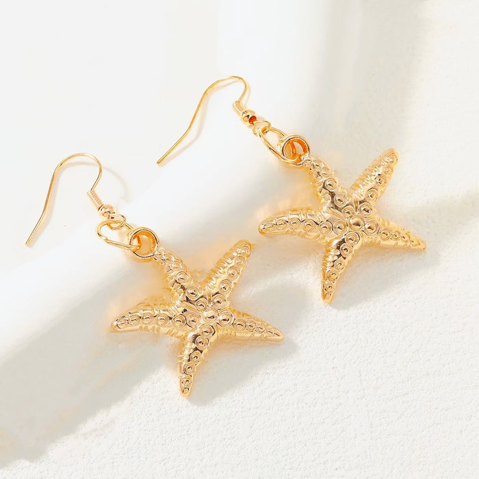 Wholesale starfish earrings female fashion Joker daily party jewelry