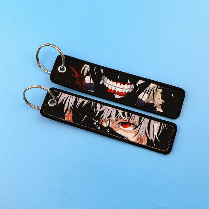 Wholesale Woven Label Keychain  Fabric Accessories Trendy Merchandise