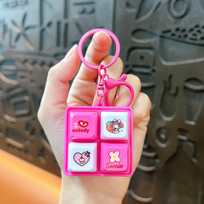 Wholesale Light-emitting sound four-key keychain