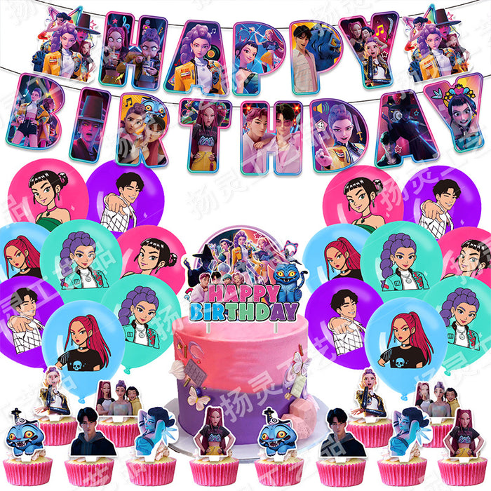Wholesale KPOP birthday party banners and balloon decorations
