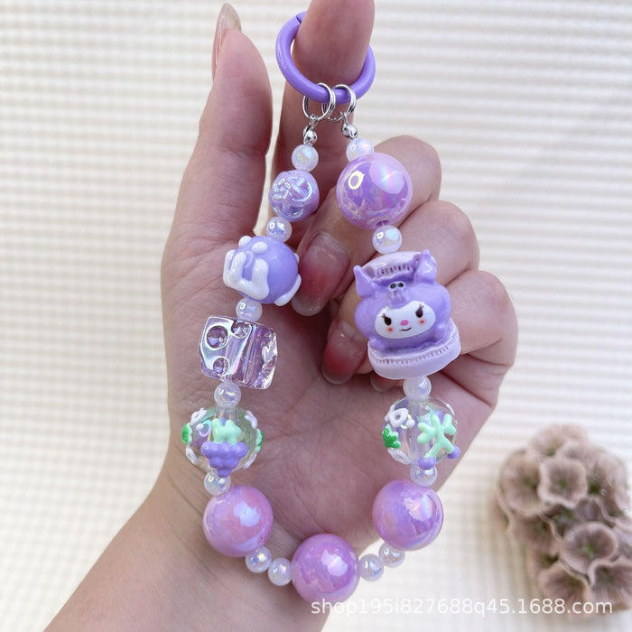 Wholesale Creative Cartoon Hand-painted Beads Mobile Phone Hanging Chain Bag Decorative Pendant DIY Accessories for Girlfriends