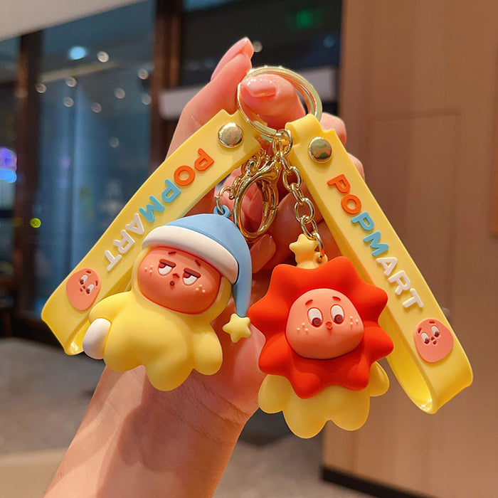 Wholesale Creative Cute Cartoon PVC Car Keychain Bag Pendant Gift