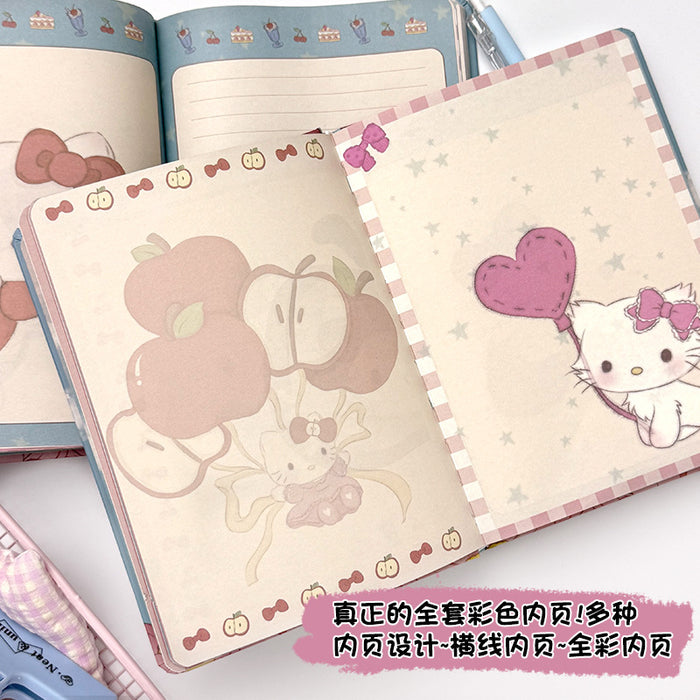 Wholesale Flying cat Color Page Notebook Cute Thickened Notepad Student Cartoon Writing Book Girl' s Journal