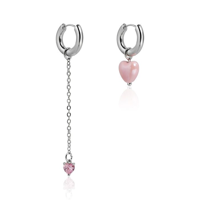 Wholesale Love Heart Pendant Luxury Hoop Earrings