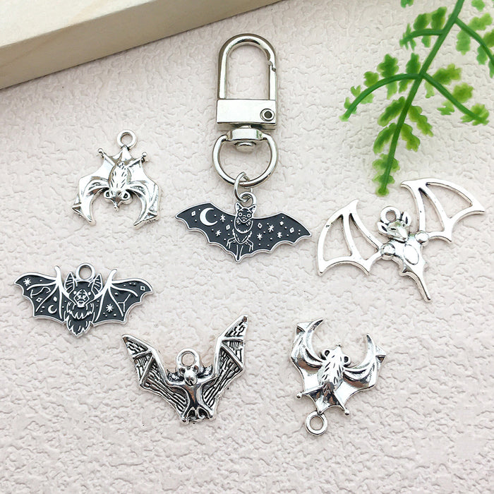 Wholesale Halloween Stylish 12-Pack Bat Charms Zinc Alloy Electroplated MOQ≥2