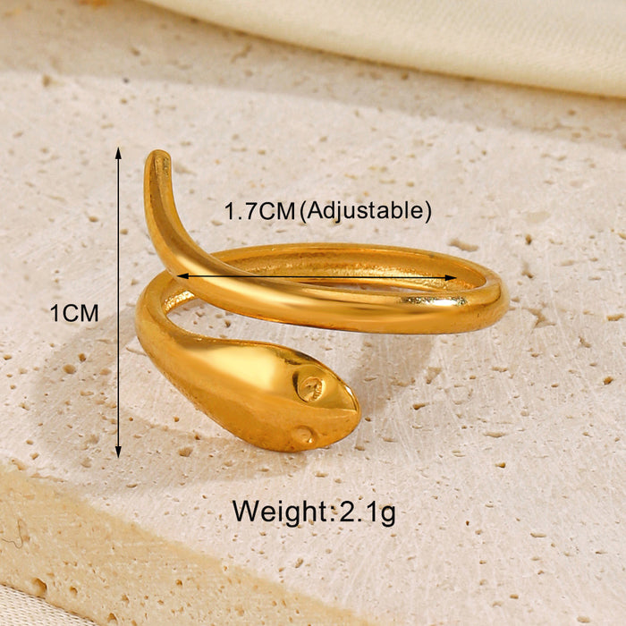 Wholesale Stainless Steel geometric leaves love Adjustable rings Gold Plated Rings