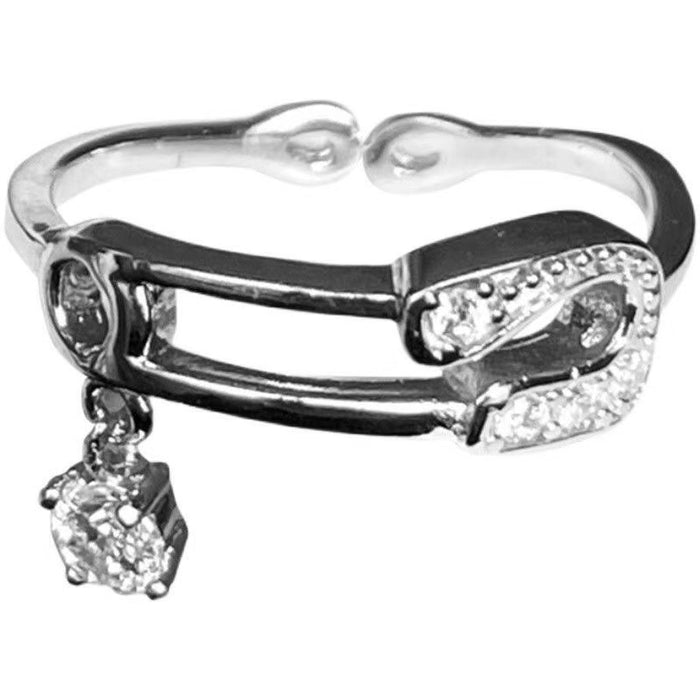 Wholesale Diamond Ring Finger Ring, Versatile High-End Silver Ring