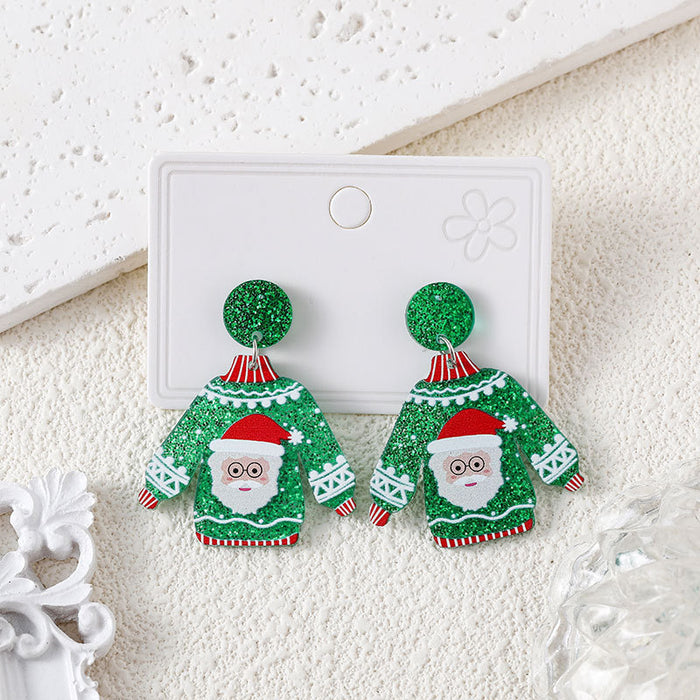 Wholesale Christmas earrings cute cute earrings Christmas tree snowflake women fashion jewelry