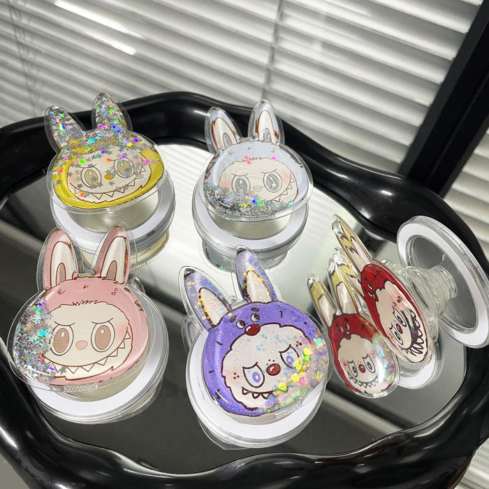 Wholesale Creative Flowing Sand Soft Pack Cartoon Phone Stand