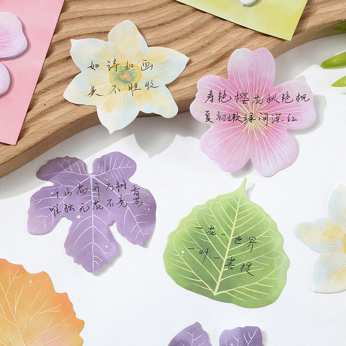 Wholesale leaves and flowers shaped sticky notes