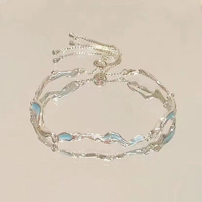 Wholesale Full Diamond Bracelet with Four Leaf Clover Zircon Electroplating, a Small and Exquisite Handpiece