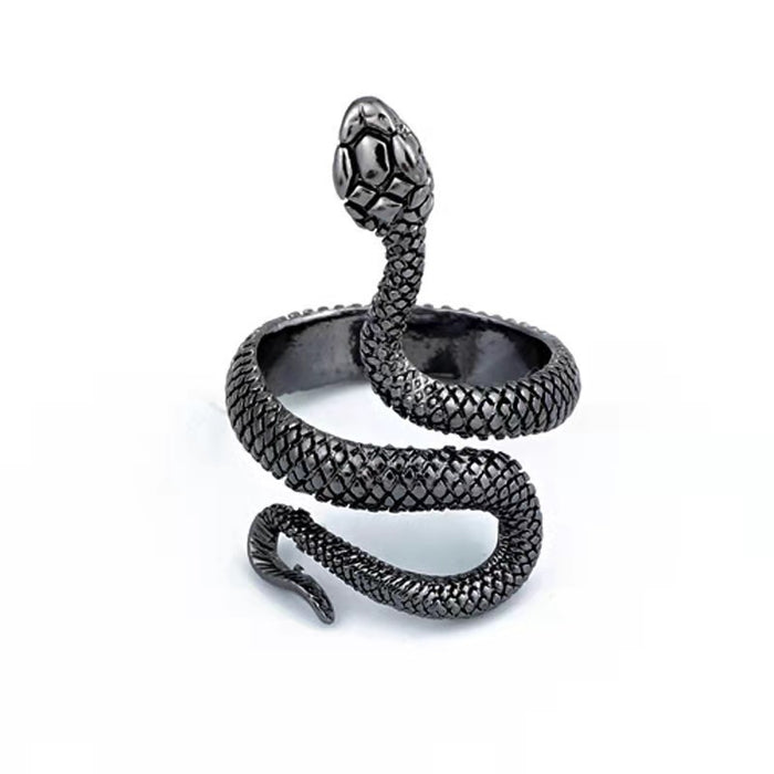 Wholesale European and American Style Personality Snake Ring Cool Ring Retro Open Eye Snake Ring JDC-RS-NH003