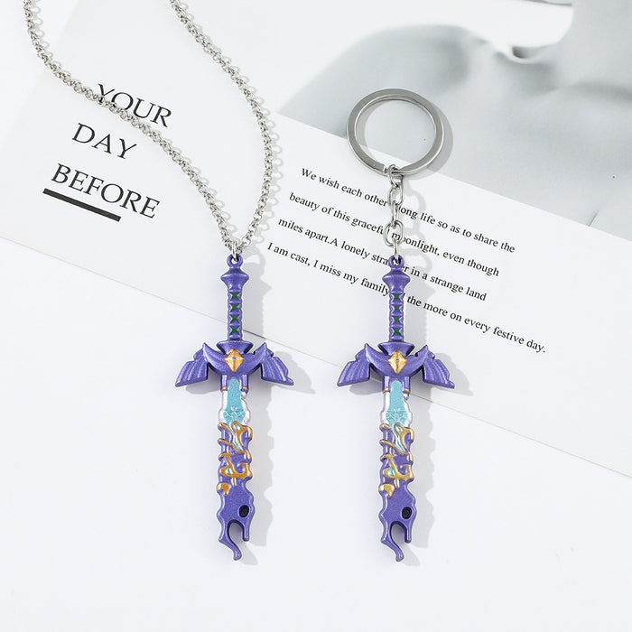 Wholesale Game peripheral  alloy weapon necklace keychain