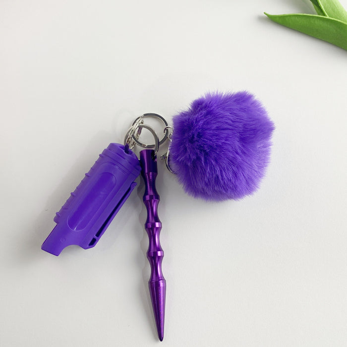 Wholesale Multifunctional Wool Ball 3-piece Keychain JDC-KC-ZY030