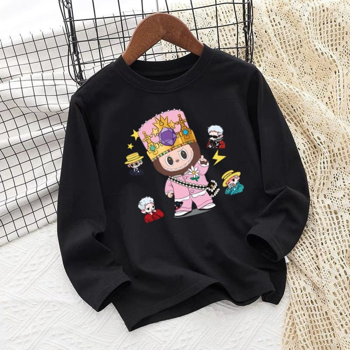 Wholesale Long-sleeved children' s letter print versatile casual tops for boys and girls
