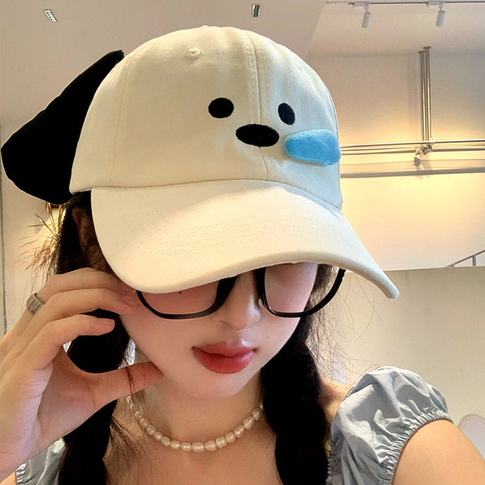 Wholesale Cute 3D Puppy Baseball Hat Outdoor Photo Sunshade Duck Tongue Hat Women's Hat