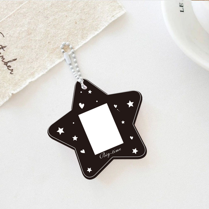 Wholesale Star Hard Card Holder for Students Photo Decoration Key Chain Pendant Card Holder