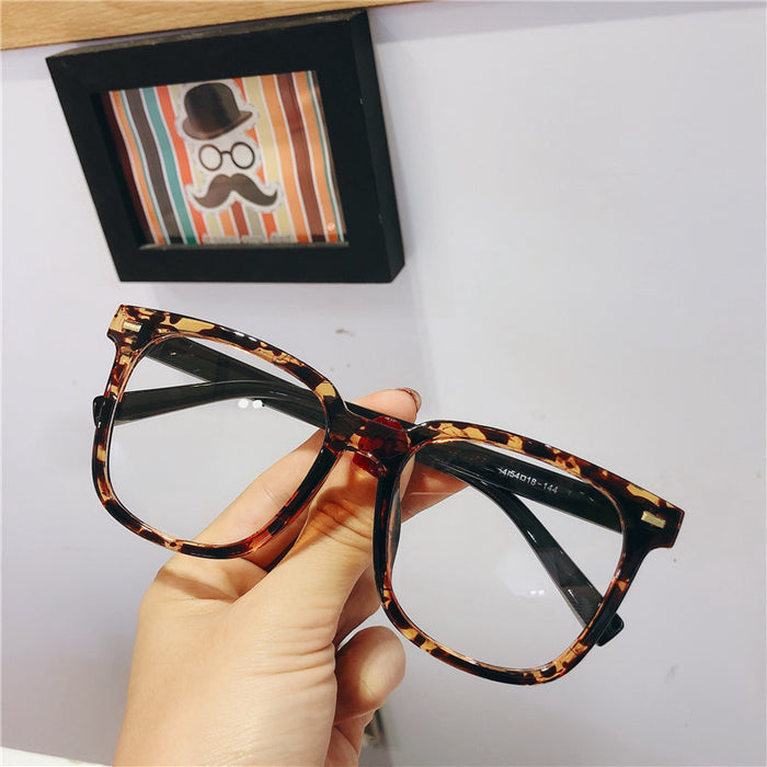 Wholesale Retro box anti blue light can be paired with myopia TR leopard print eyeglass frame