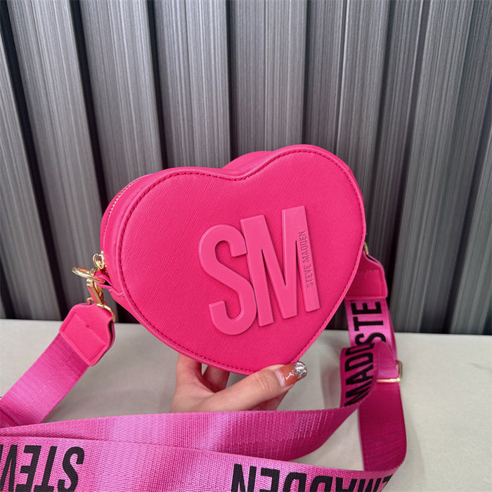 Wholesale Bag Women's Valentine's Day Letter Solid Color Heart-shaped Bag Shoulder Bag