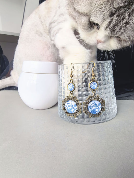 Wholesale Versatile hollow oval earrings necklace set with earrings and hooks