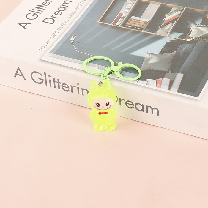 Wholesale Creative Cartoon Keychain Pendant Resin Luminous Doll Accessories Small Gifts Wholesale