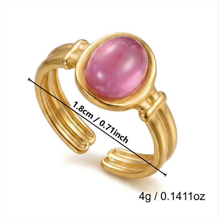 Wholesale Gold Plated Tiger Eye Stone Ring with Vintage Texture and Layered Beads