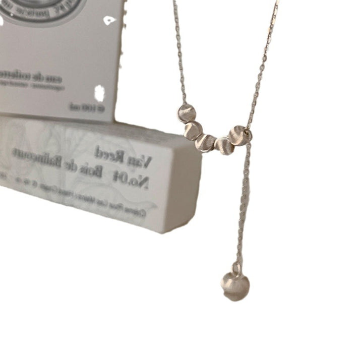 Wholesale Metal Small Ball Pendant Necklace Women's Neck Chain
