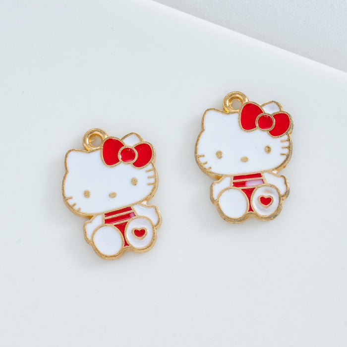 Wholesale 10 pcs DIY Cute Cartoon Oil-Drip Alloy Charms
