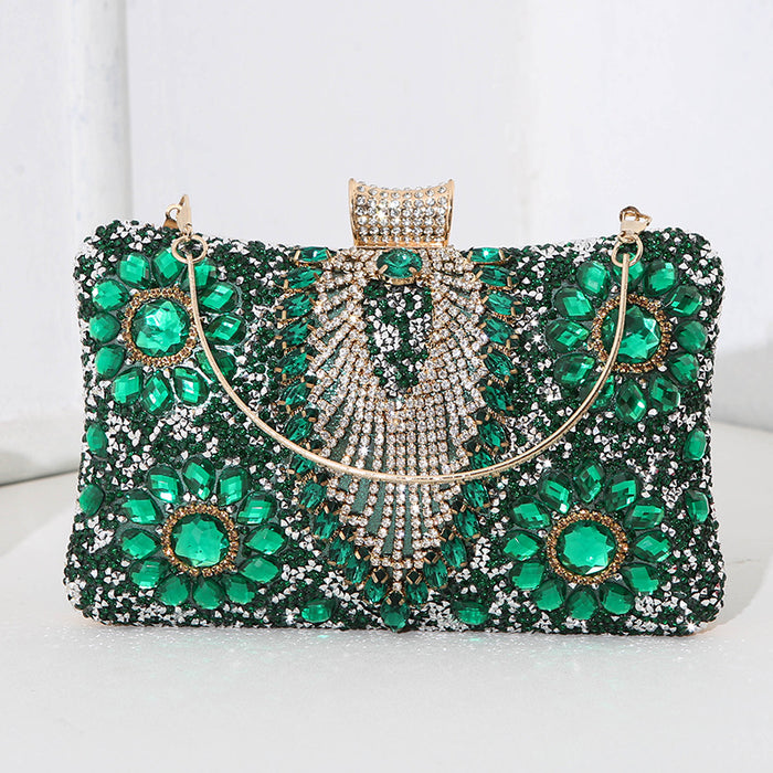 Wholesale Women's Diamond Studded Dinner Bags Banquet Dresses Hand-held Crossbody Hand-held Bags Women's Small Bags JDC-HB-MM010