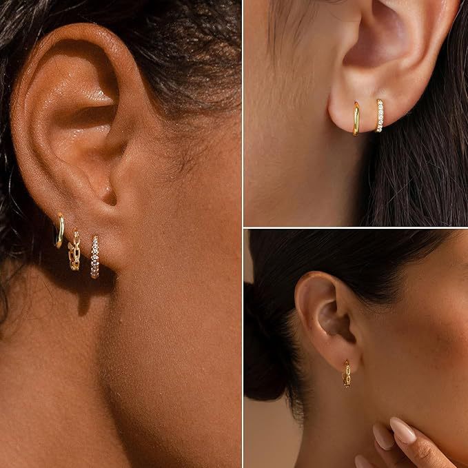 Wholesale Hot selling minimalist classic micro embedded zircon round ear buckle set with niche design earrings