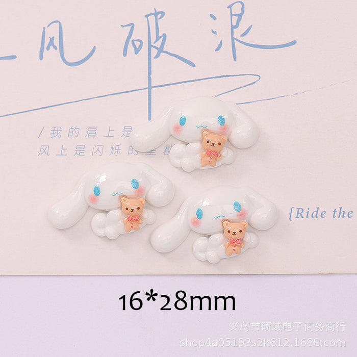 Wholesale Cartoon Puppy Cheese Cake  Cream Gel Hair Accessories Water Cup Sticker Resin Jewelry Accessories