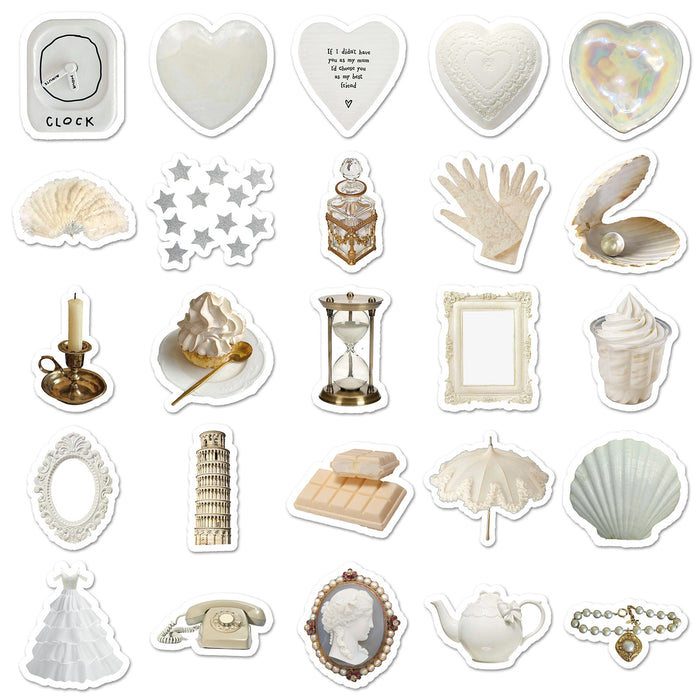 Wholesale 50 white stickers  phone case Decorative Stickers