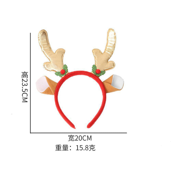 Wholesale Plastic Christmas Headbands With Antler And Star Design For Kids Party Hair Accessory