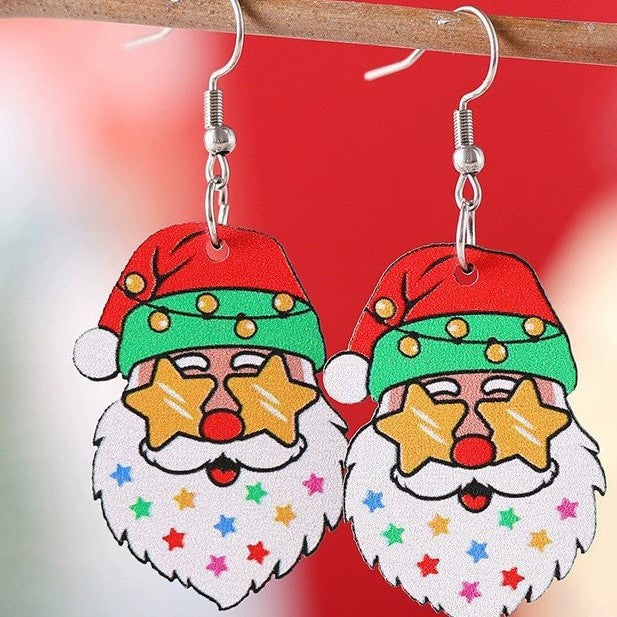Wholesale Christmas Cartoon 2D Acrylic Drop Earrings - Trendy Party Jewelry Accessory MOQ≥2