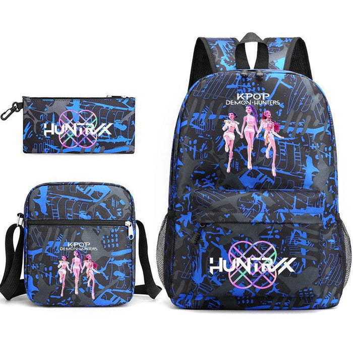 Wholesale Kpop backpack,  anime school bag , lightweight student backpack,  three-piece set