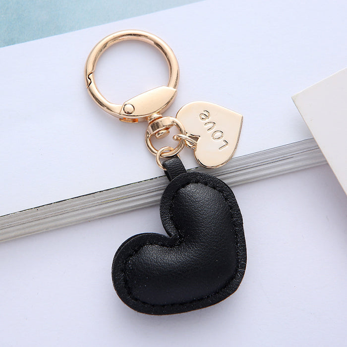 Wholesale Leather Love Earphone Bag Key Chain Luggage Bag School Bag Small Pendant