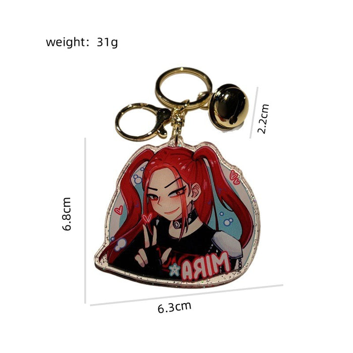 Wholesale 5 PCS KPOP double-sided cute cartoon print acrylic keychains