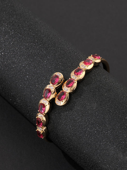Wholesale Crystal Bracelet Female Color Zircon Bracelet Full Diamond Luxury Hand Jewelry