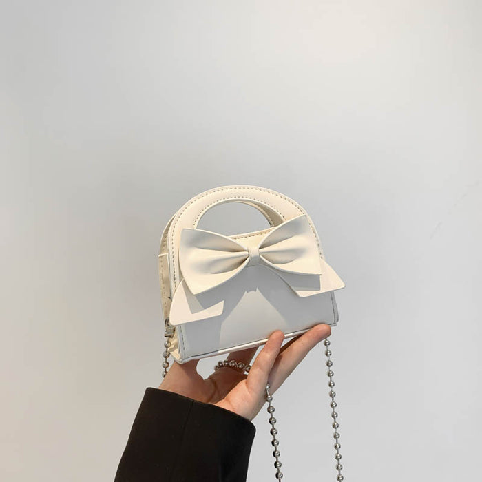 Wholesale Children's bag new fashion bow handbag niche candy color mini crossbody bag