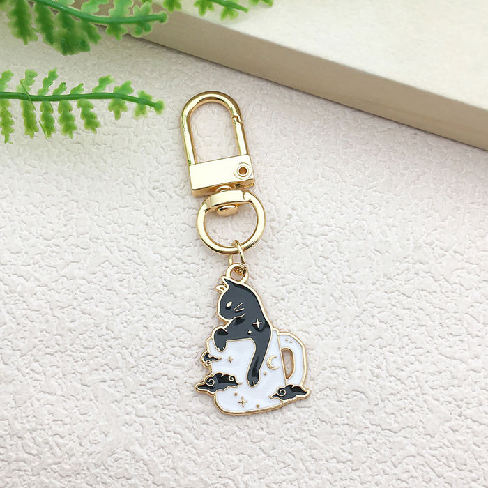 Wholesale Mixed 10 cartoon black and white cat jewelry pendant earrings necklace pendant