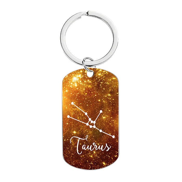 Wholesale 12 Constellations Metal Keychains JDC-KC-GangGu056